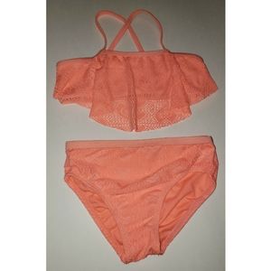OP Girl's Peach Bikini 2 piece Set